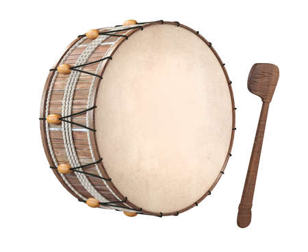 Ramadan drum 3D Rendered isolatedの写真素材