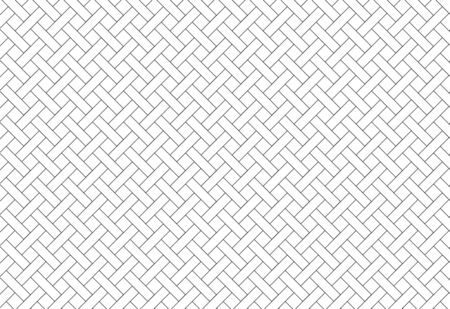 Geometric texture, repeating linear abstract pattern Thin black line vector pattern. Diagonally laid bricks Scandinavian style brick background for kitchen splash back Herringbone patternのイラスト素材