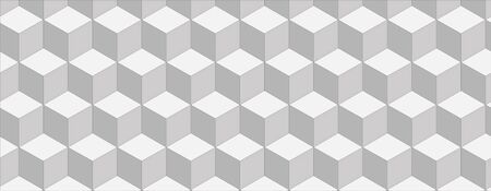 Hexagon grid vector background. Trendy colors hexagon cells pattern for banner or cover. Honeycomb cube shapes mosaicのイラスト素材