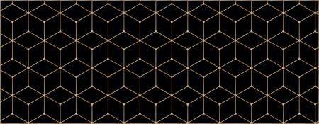 Abstract geometric background, vector illustration. hexagon lines pattern for banner or cover. Honeycomb cube shapes mosaicのイラスト素材