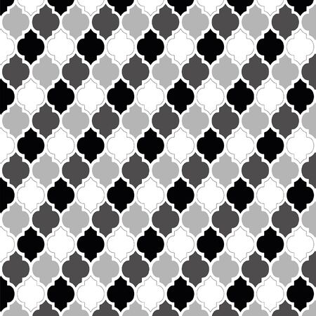 colorful Moroccan pattern with isolated white background