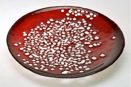 Red cell glass plateのeditorial素材