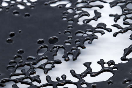 Organic texture on black glassのeditorial素材