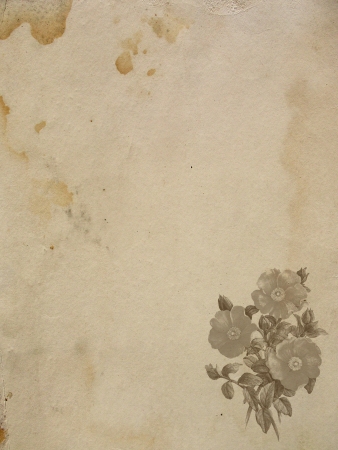 old paper with bouquet of rosesの写真素材