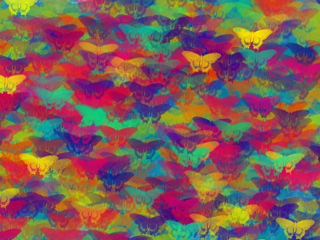 Colorful background with butterflyの写真素材