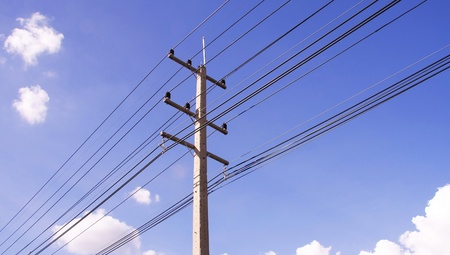 Electricity postの写真素材