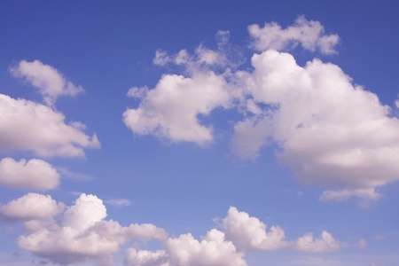 blue sky background with clouds の写真素材