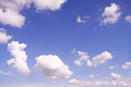 Beautiful blue sky and cloudsの写真素材