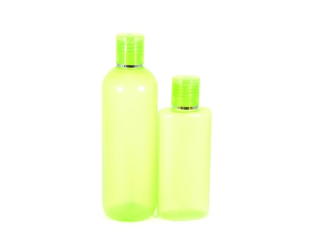 Bottle for shampoo,Liquid cleansing soap ,toner face ,shower gel and body lotion   Isolated on white background の写真素材