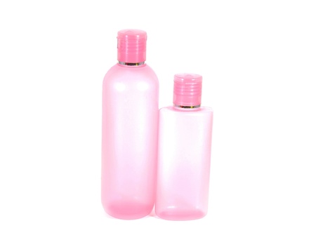 Bottle for shampoo,Liquid cleansing soap ,toner face ,shower gel and body lotion  Isolated on white background の写真素材