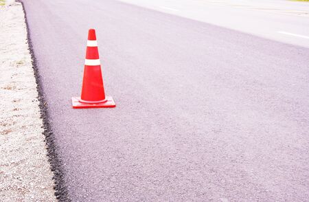 road surface repairing works ,Traffic conesの写真素材