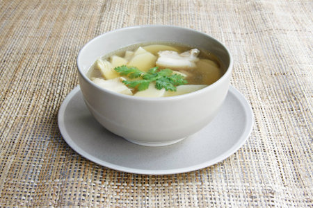 Bamboo Shoot boiled with pork,Bamboo soup with pork  の写真素材