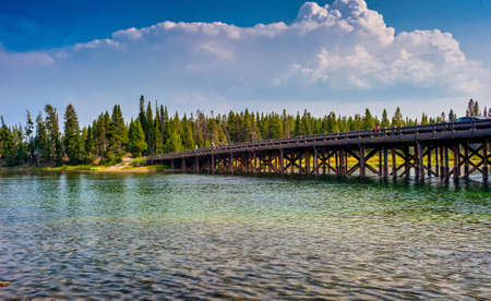 Fishing Bridge in Yellowstone National Park, Wyoming, USAのeditorial素材