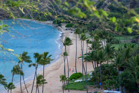 Famous place for snorkeling paradise Hanauma bay, Oahu, Hawaiiの写真素材