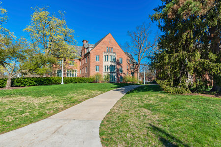 EAST LANSING, MI - APRIL 17th: Landon Hall during the Spring on the campus of Michigan State University in East Lansing on April 17th, 2021.のeditorial素材