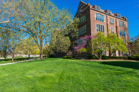 EAST LANSING, MI - APRIL 17th: Human Ecology home of Human Development and Family Studies on the campus of Michigan State University in East Lansing on April 17th, 2021.のeditorial素材