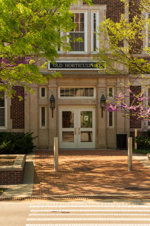East Lansing MI - May 14, 2022: Entrance to Old Horticultural building at MSU
