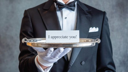 Thankful Gesture on Silver Serving Trayの素材