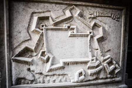 ancient map of Spoletoのeditorial素材