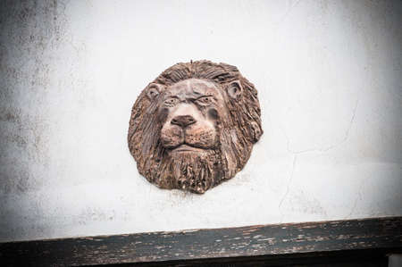 emblem of the lion in Lanzaroteの写真素材