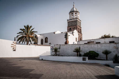 square in lanzarote spainの写真素材
