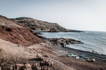 el gulf beach in Lanzaroteの写真素材