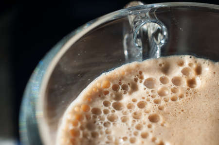 macro coffee with ginsengの写真素材