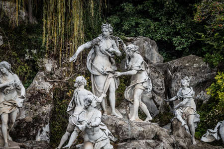 caserta garden statueのeditorial素材