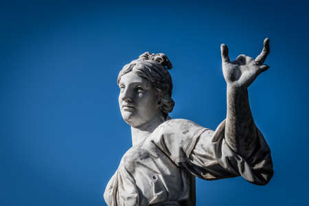 caserta garden statue in sunny dayのeditorial素材