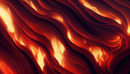 Abstract fire background from infernal fabric. Can be used as texture or wallpaperの写真素材