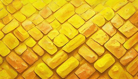 Yellow brick road background. Can be used as wallpaperの写真素材