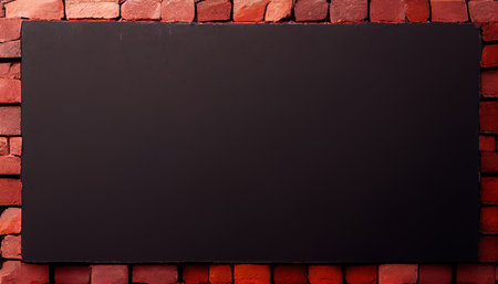 Black board for text on brick backgroundの写真素材