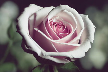 Beautiful pink rose illustration. Made to look like a macro photograph. Can be used as backgroundの写真素材