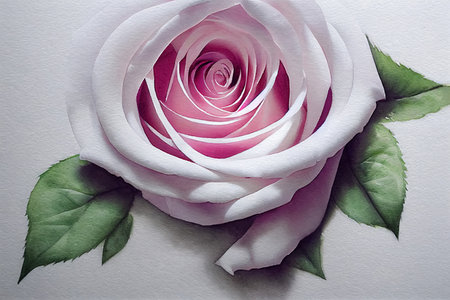 Beautiful pink rose illustration. Made to look like a macro photograph. Can be used as backgroundの写真素材