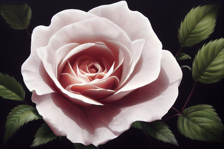 Beautiful orange rose illustration. Made to look like a macro photograph. Can be used as backgroundの写真素材