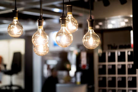 energy saving concept. led bulbs in the officeの写真素材