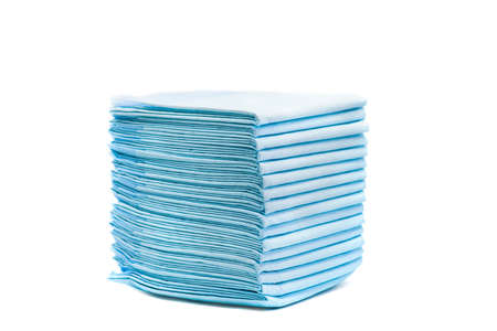 toilet napkins for pets isolated on white background. leak proof pads for petsの写真素材