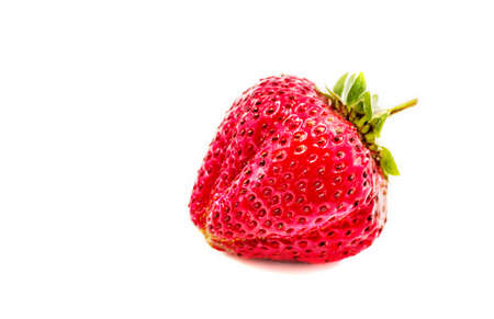 a strawberry isolated on the white backgroundの写真素材