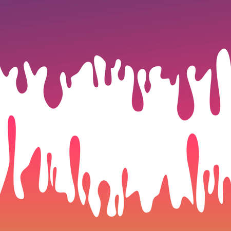 Paint flowing down on white background. vector illustrationのイラスト素材