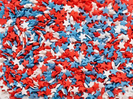 4th of July American Independence Day sprinkles decorations textureの写真素材