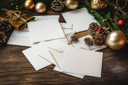 Christmas paper mockup, AI Generated. high quality illustrationの素材