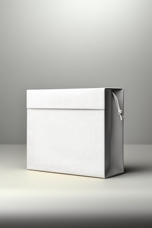 White paper gift boxes for mockup design on isolated background, AI Generatedの素材