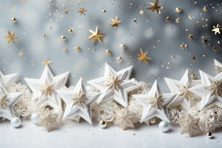 christmas ball decoration on abstract blurred background, AI Generatedの素材