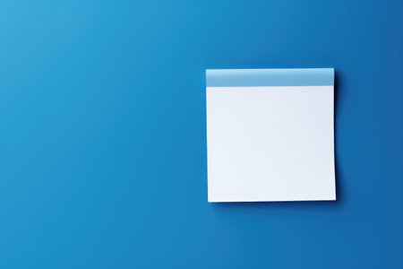 Blue Monday concept with laptop on desktop with blue wall, AI Generatedの素材