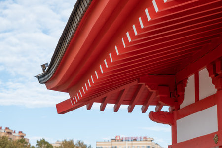 temple roof designs, traditional Japanese pagoda roof, closeup