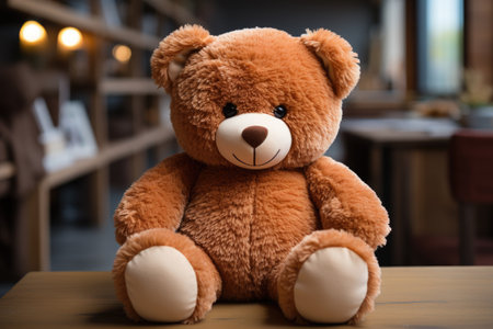 Cute teddy bear isolated on white background. AI Generatedの素材