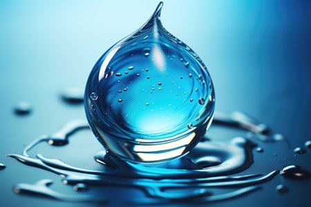 macro shot water drop, hyperreality. AI Generatedの素材