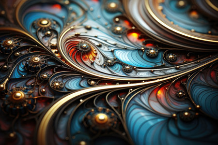 abstract fractal pattern. ai generatedの素材