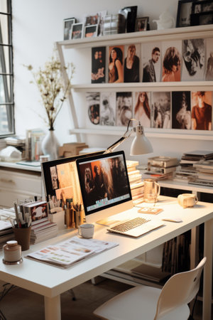 professional creative graphic designer desk. ai generatedの素材