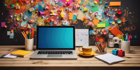 professional creative graphic designer desk. ai generatedの素材